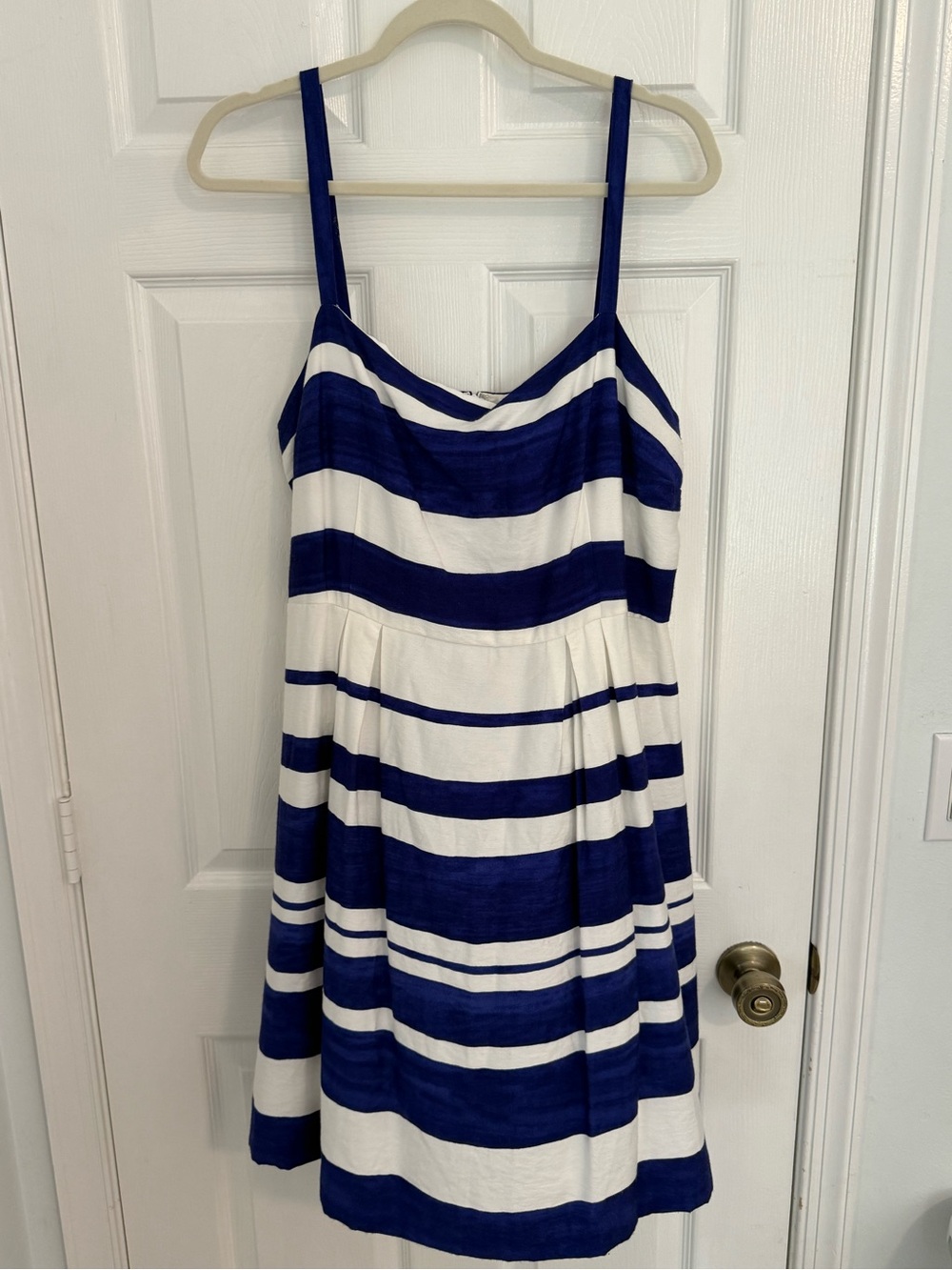 Woman’s size 16  Blue and White Stripe Sundress LOFT